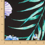 Schwarzer Tropic Print Satin - Ribes y Casals