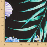 Schwarzer Tropic Print Satin - Ribes y Casals