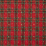 Weihnachten Tartan Popeline Goldene Sterne - Ribes y Casals
