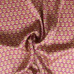 Polyester Satin Retro Geo Rosa - Ribes y Casals
