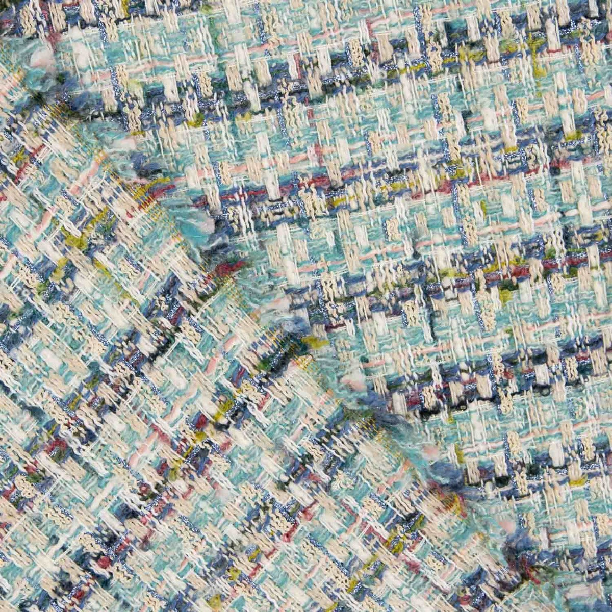 Tweed Lurex Aqua Grün - Ribes y Casals