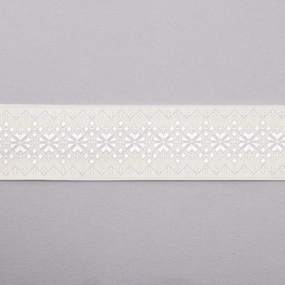 Fancy Jacquardband Elfenbein - Ribes y Casals