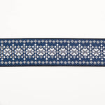 Ausgefallenes Jacquardband Marine - Ribes y Casals