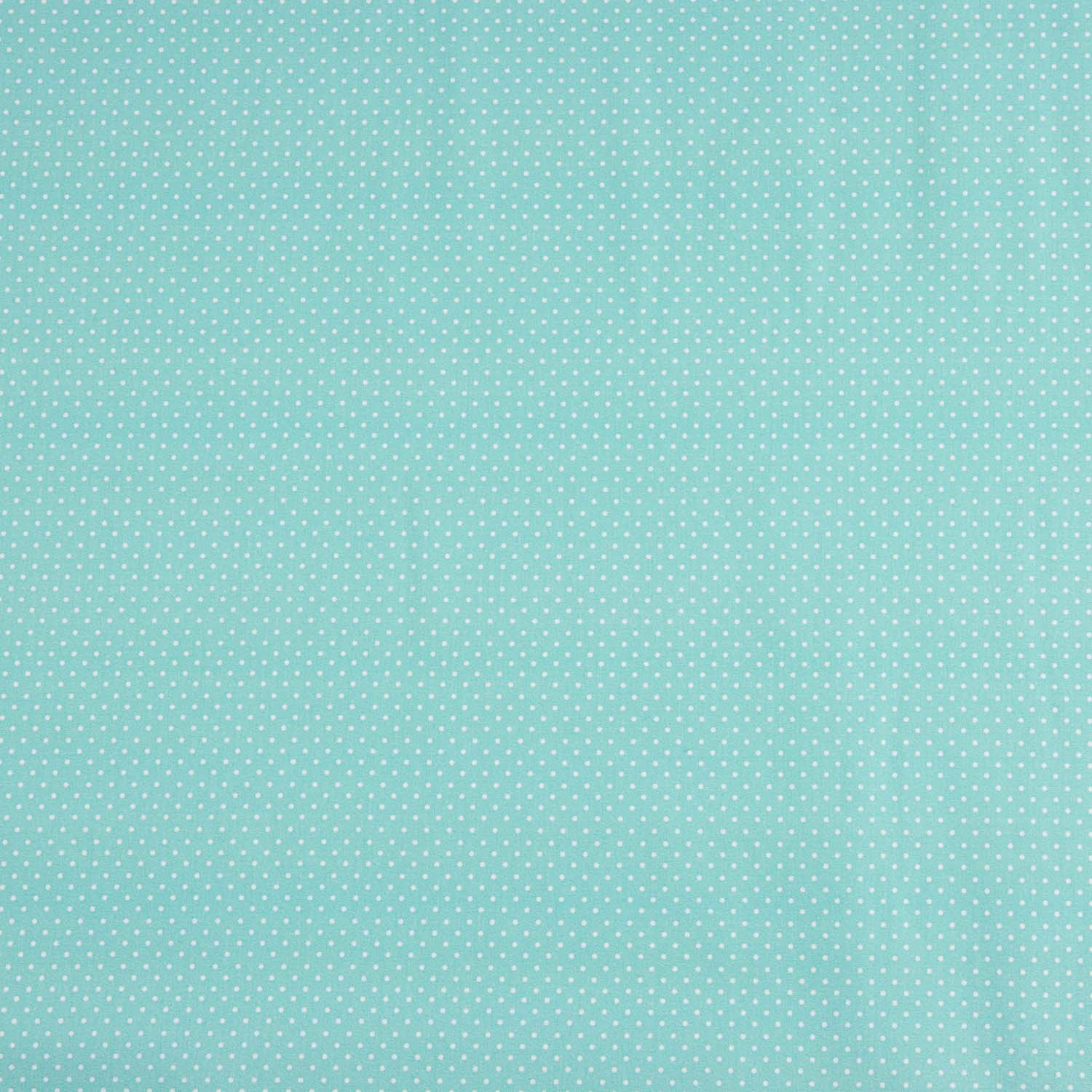 Polka Dot Bedruckter Perkal Weiß Aqua Grün - Ribes y Casals