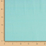 Polka Dot Bedruckter Perkal Weiß Aqua Grün - Ribes y Casals