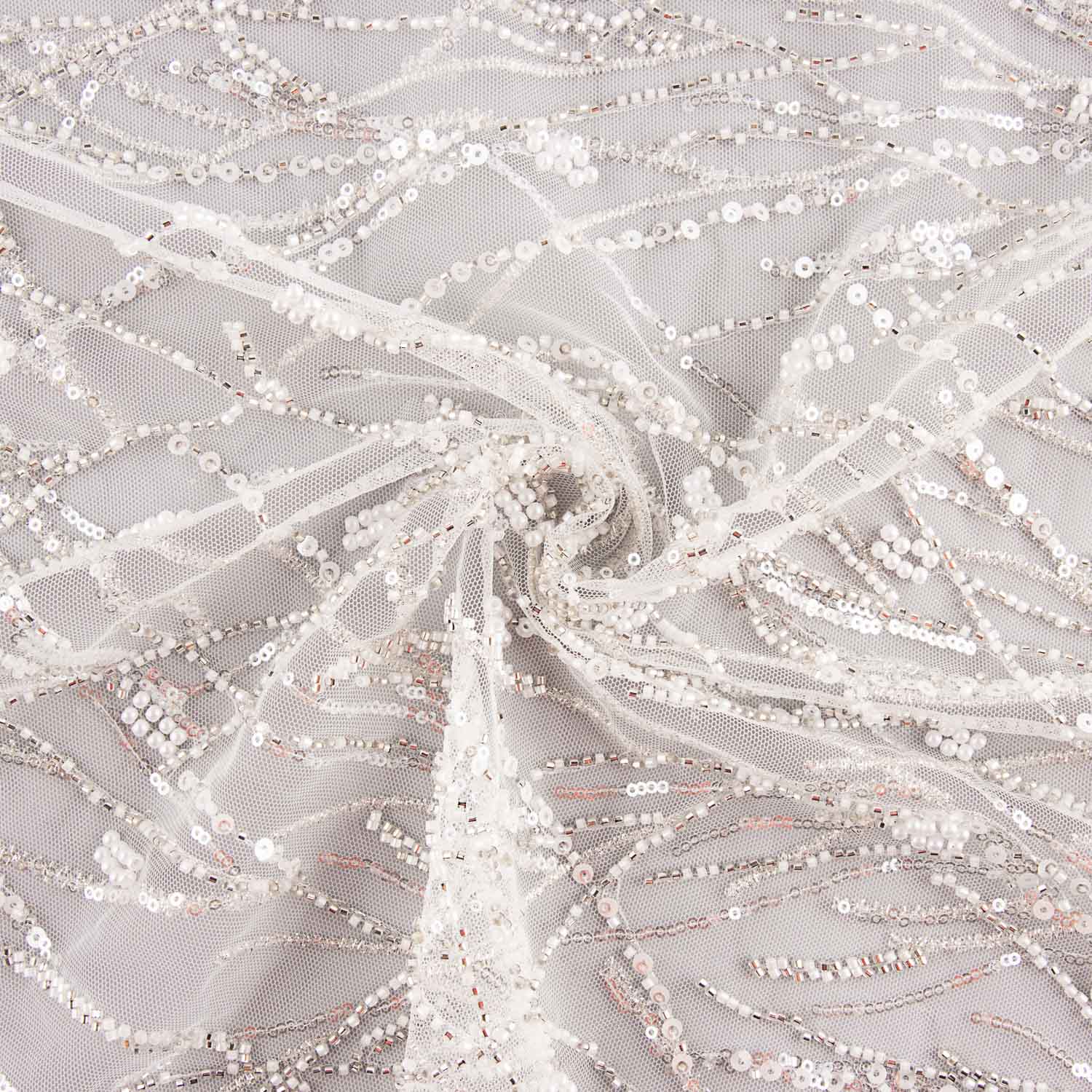 Brautkleid aus weißem Tüll mit Strass und Zweigen im Farbverlauf – Elegance - Ribes y Casals