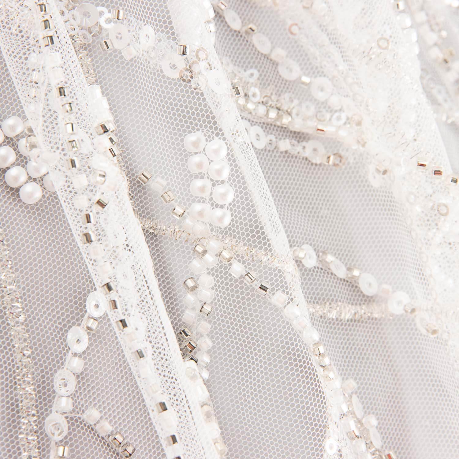 Brautkleid aus weißem Tüll mit Strass und Zweigen im Farbverlauf – Elegance - Ribes y Casals