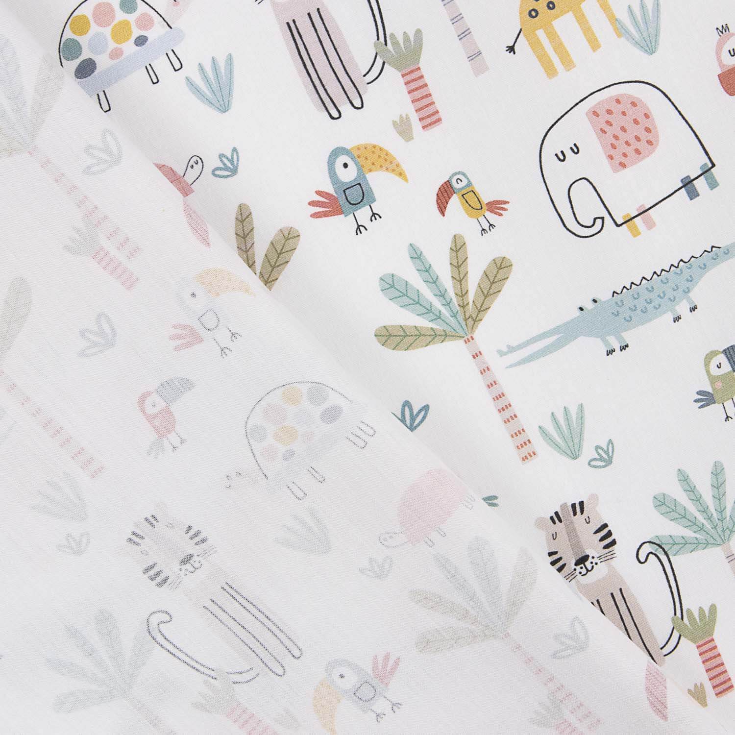 Jungle Kids Bedruckter Perkal - Ribes y Casals