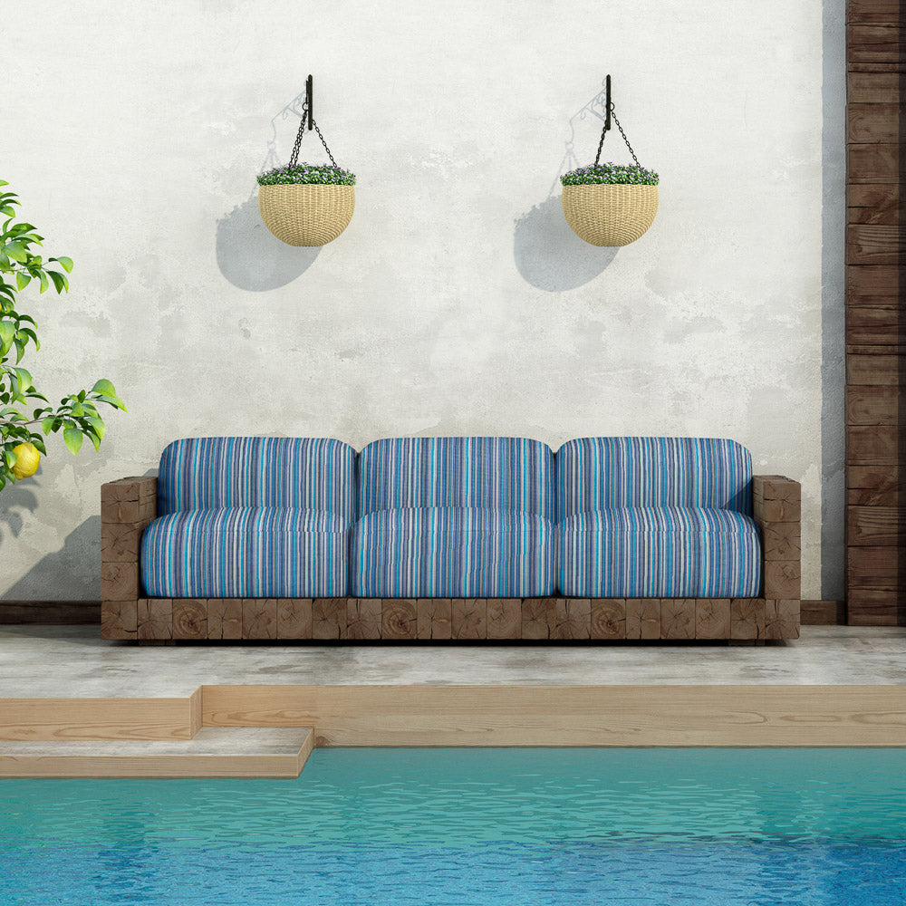 Teflon Outdoor Plane blau gestreift klein 320cm - Ribes y Casals