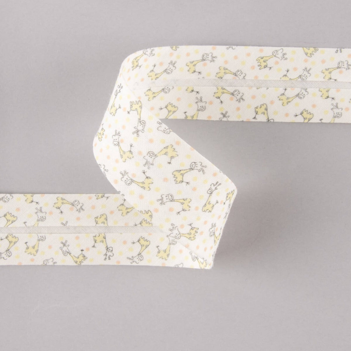 Bias Tape Giraffen Orange-Cream 30mm - Ribes y Casals