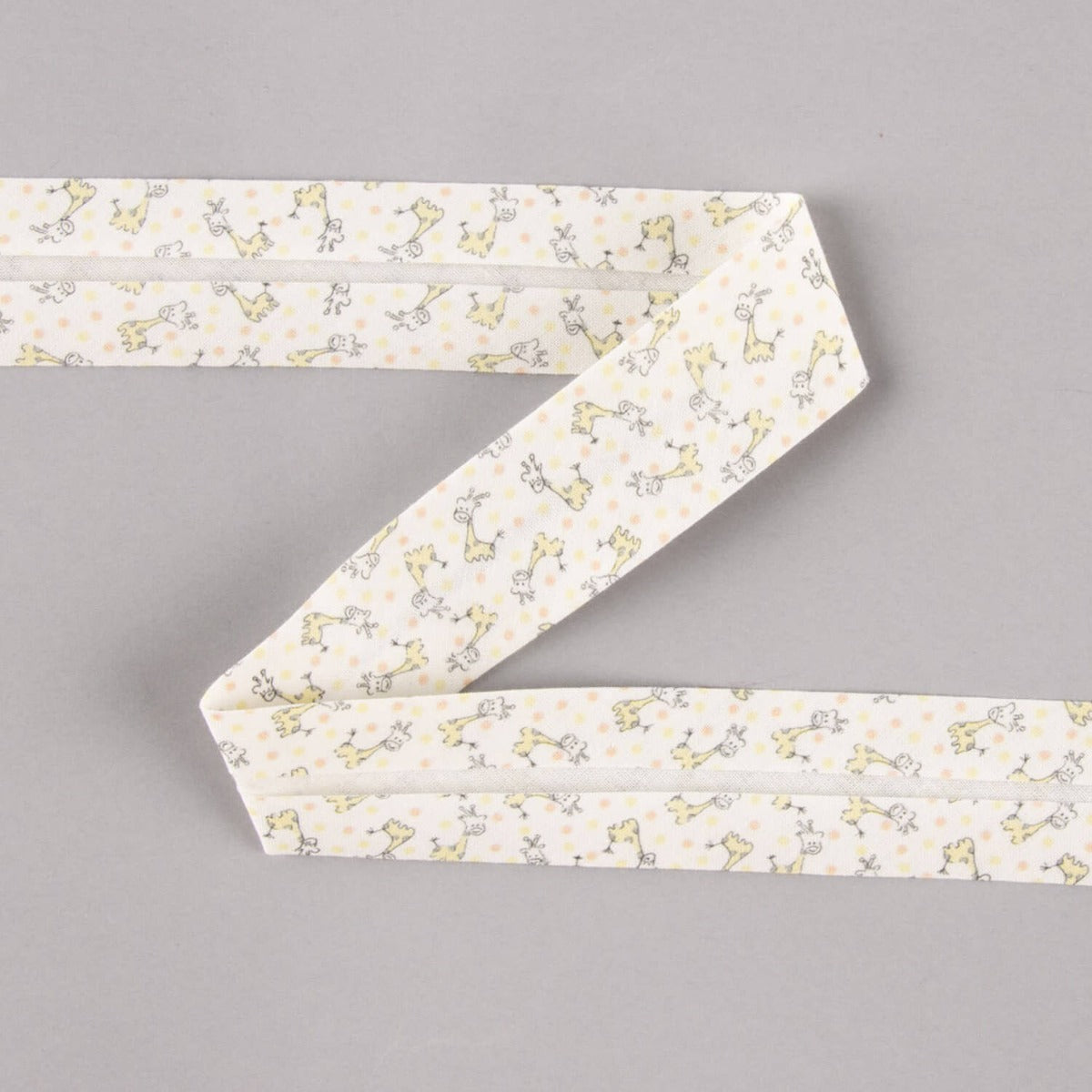 Bias Tape Giraffen Orange-Cream 30mm - Ribes y Casals