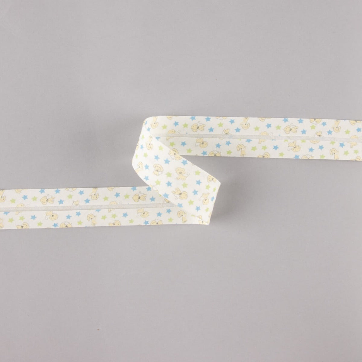 Bias Tape Doggy Stars Blau-Grün 18 mm - Ribes y Casals