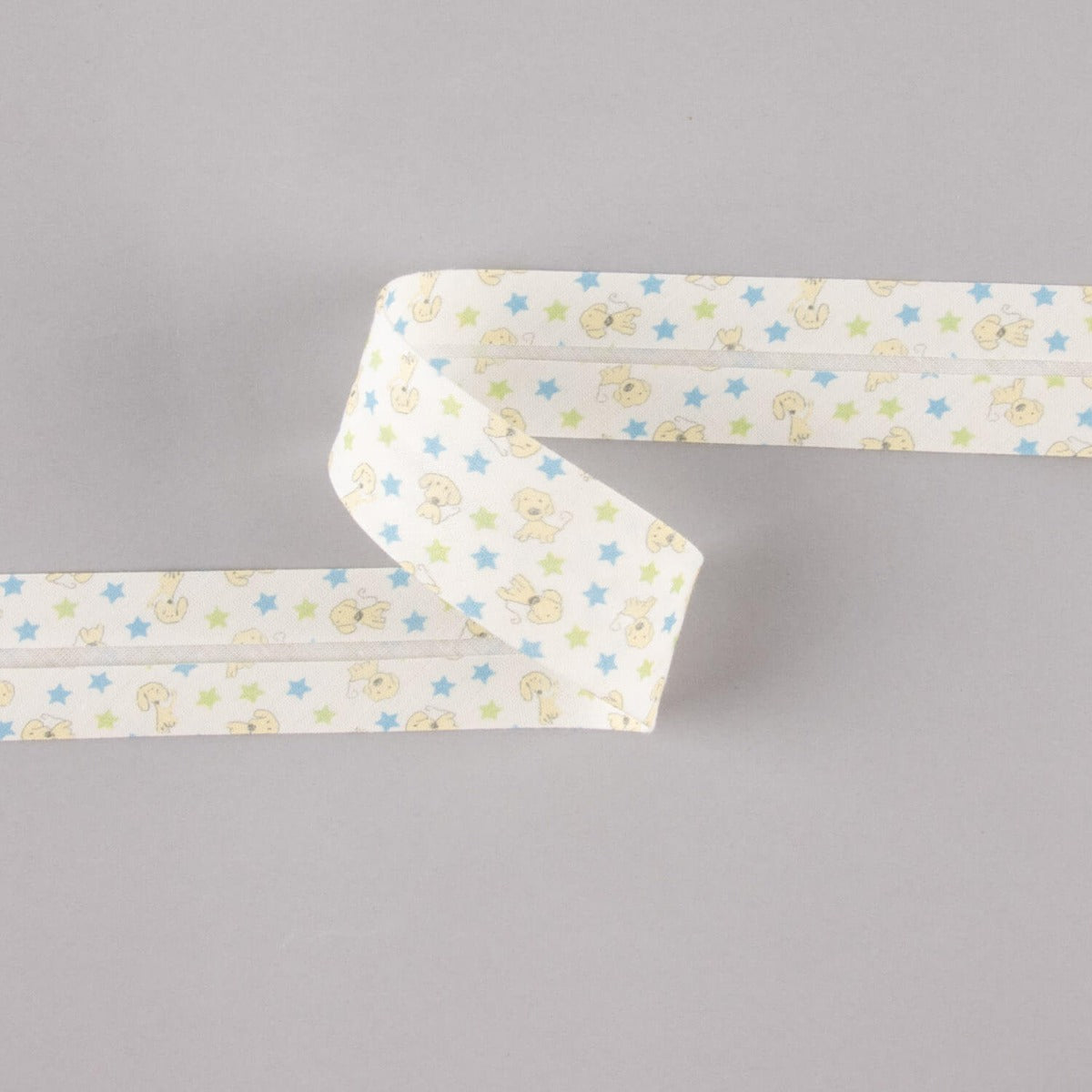 Bias Tape Doggy Stars Blau-Grün 30mm - Ribes y Casals