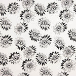 Bambula-Gaze mit Gänseblümchen, schwarz-weiß - Ribes y Casals