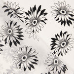 Bambula-Gaze mit Gänseblümchen, schwarz-weiß - Ribes y Casals