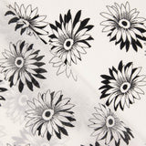Bambula-Gaze mit Gänseblümchen, schwarz-weiß - Ribes y Casals