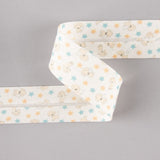 Bias Tape Doggy Stars Blau-Orange 30mm - Ribes y Casals