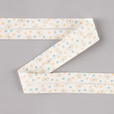 Bias Tape Doggy Stars Blau-Orange 30mm - Ribes y Casals