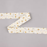 Bias Tape Schweine und Katzen Orange-Grau 18 mm - Ribes y Casals
