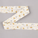 Bias Tape Piggies und Katzen Orange-Grau 30mm - Ribes y Casals
