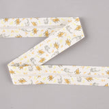 Bias Tape Piggies und Katzen Orange-Grau 30mm - Ribes y Casals