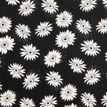 Bambula-Gaze mit Gänseblümchen, schwarz und weiß - Ribes y Casals