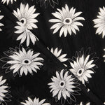 Bambula-Gaze mit Gänseblümchen, schwarz und weiß - Ribes y Casals
