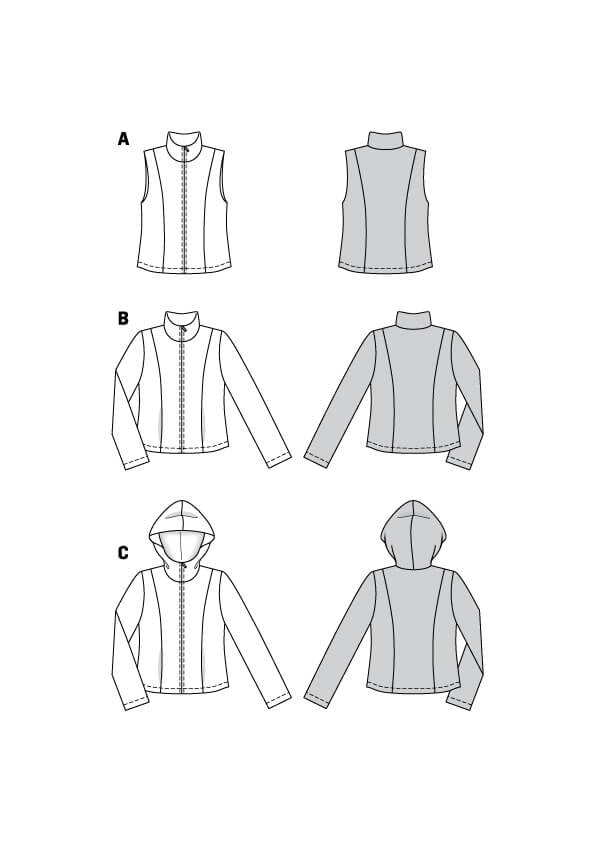 Schnittmuster Burda 6114 Weste und Jacke - Ribes y Casals