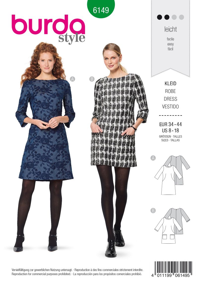 Schnittmuster Burda 6149 Kleid - Ribes y Casals