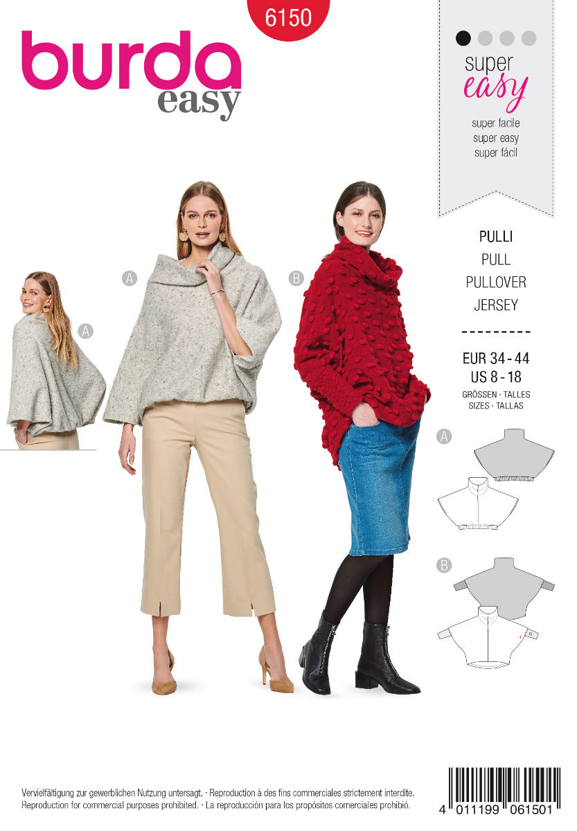 Schnittmuster Burda 6150 Jersey - Ribes y Casals