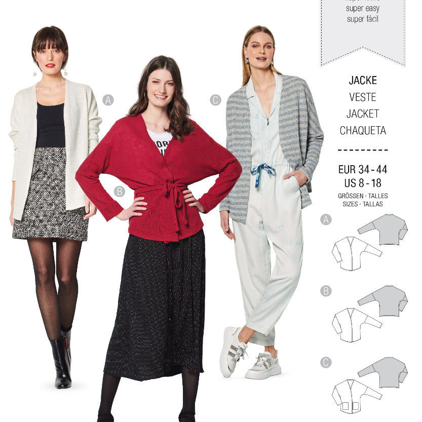 Schnittmuster Burda 6153 Jacke - Ribes y Casals