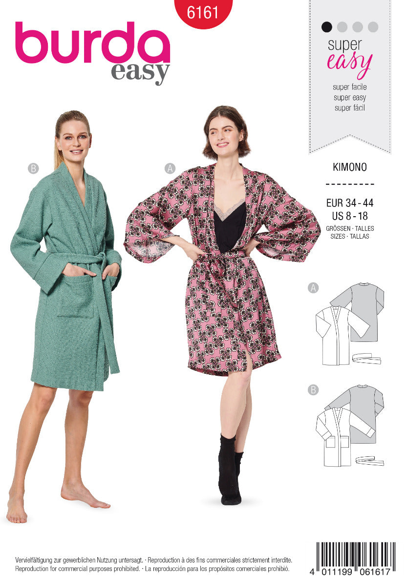 Schnittmuster Burda 6161 Kimono - Ribes y Casals