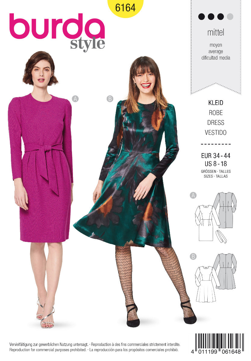 Schnittmuster Burda 6164 Kleid - Ribes y Casals