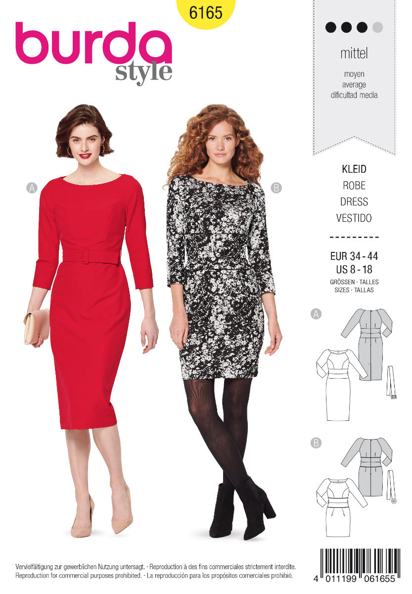 Schnittmuster Burda 6165 Kleid - Ribes y Casals