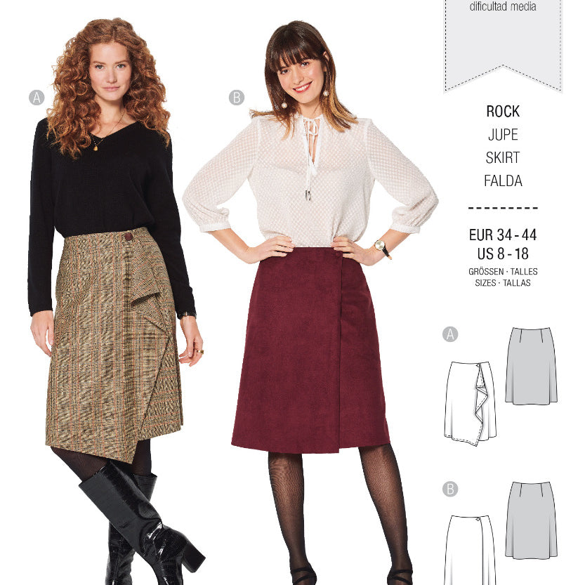 Schnittmuster Burda 6174 Rock - Ribes y Casals