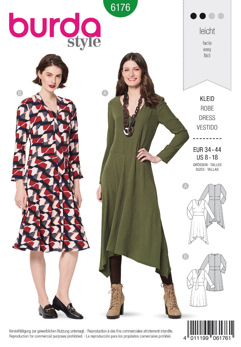 Schnittmuster Burda 6176 Kleid - Ribes y Casals
