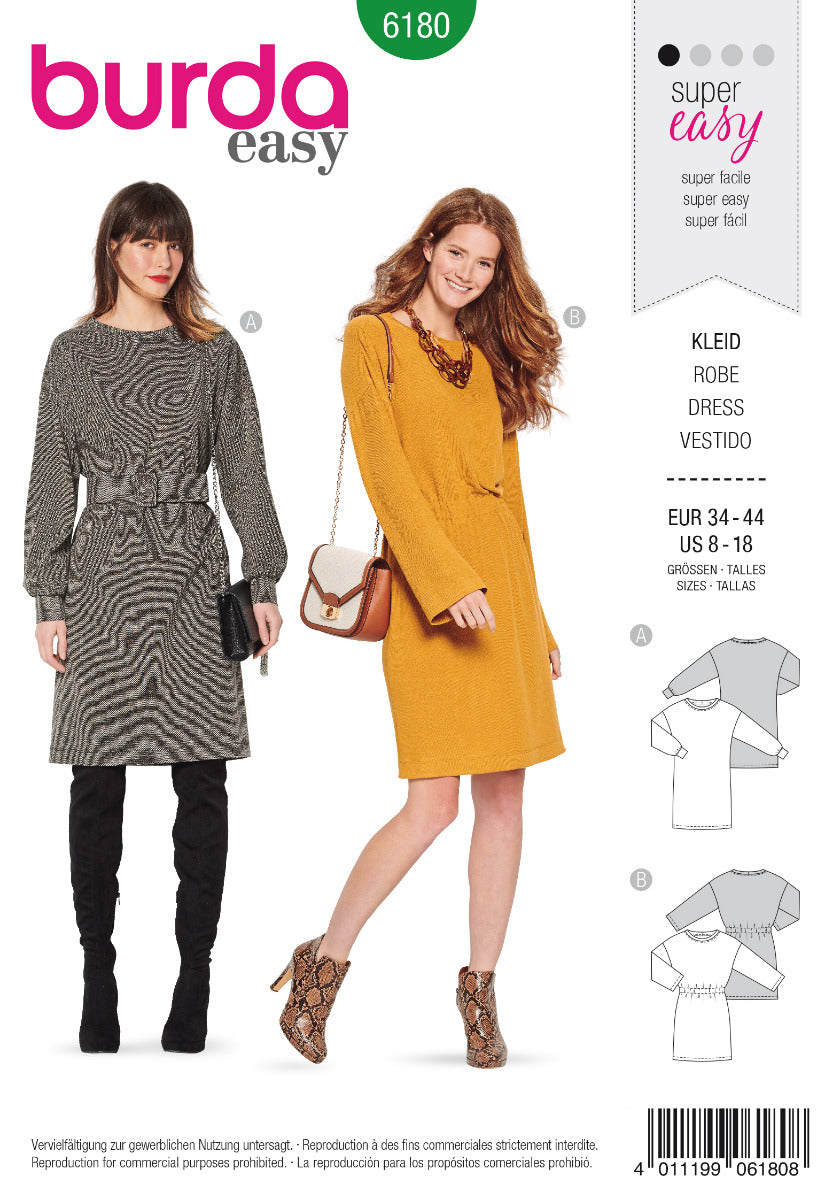 Schnittmuster Burda 6180 Kleid - Ribes y Casals