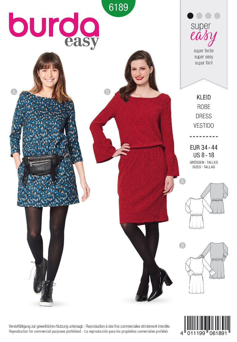 Schnittmuster Burda 6189 Kleid - Ribes y Casals