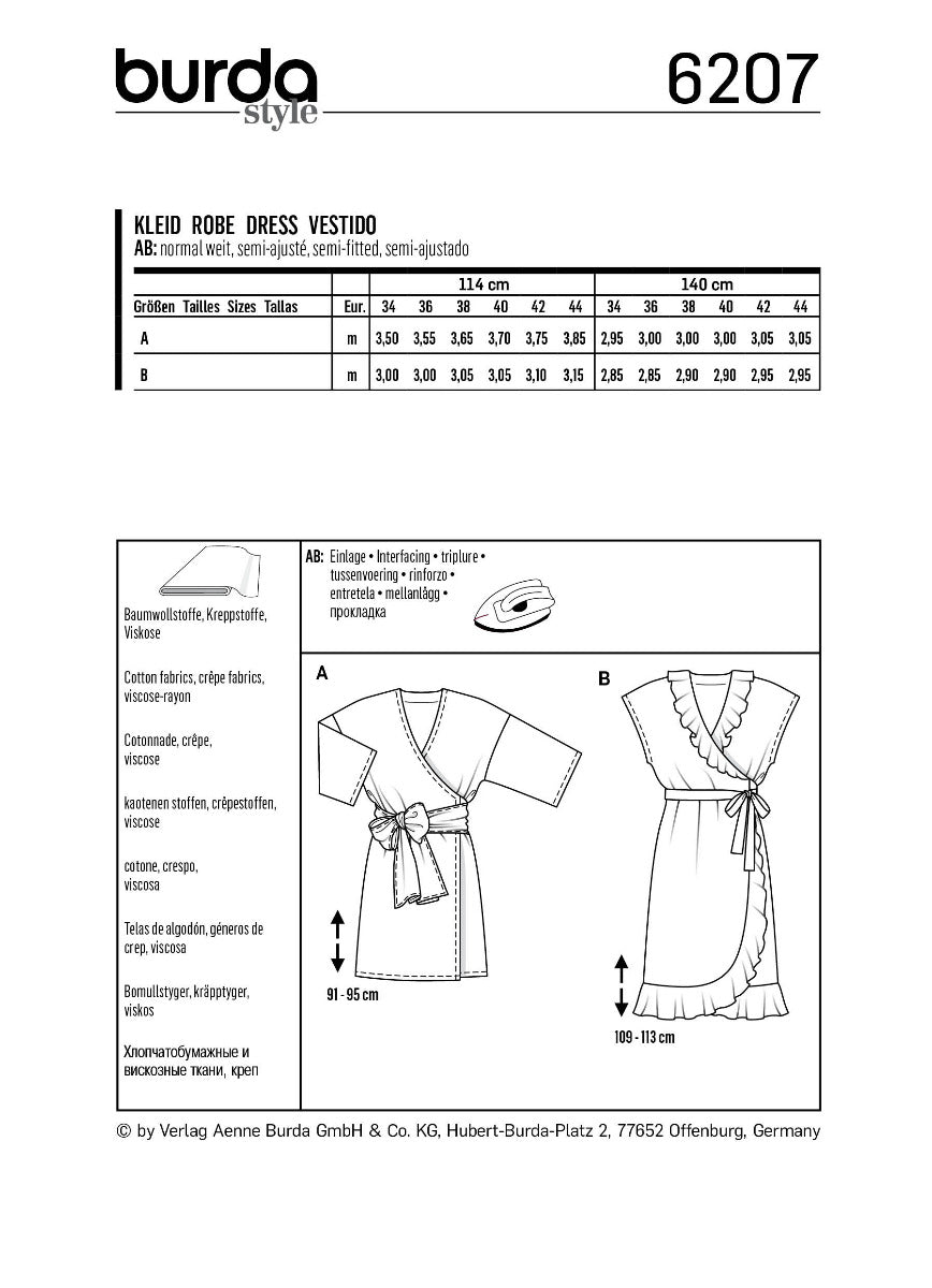 Schnittmuster Burda 6207 Kleid - Ribes y Casals