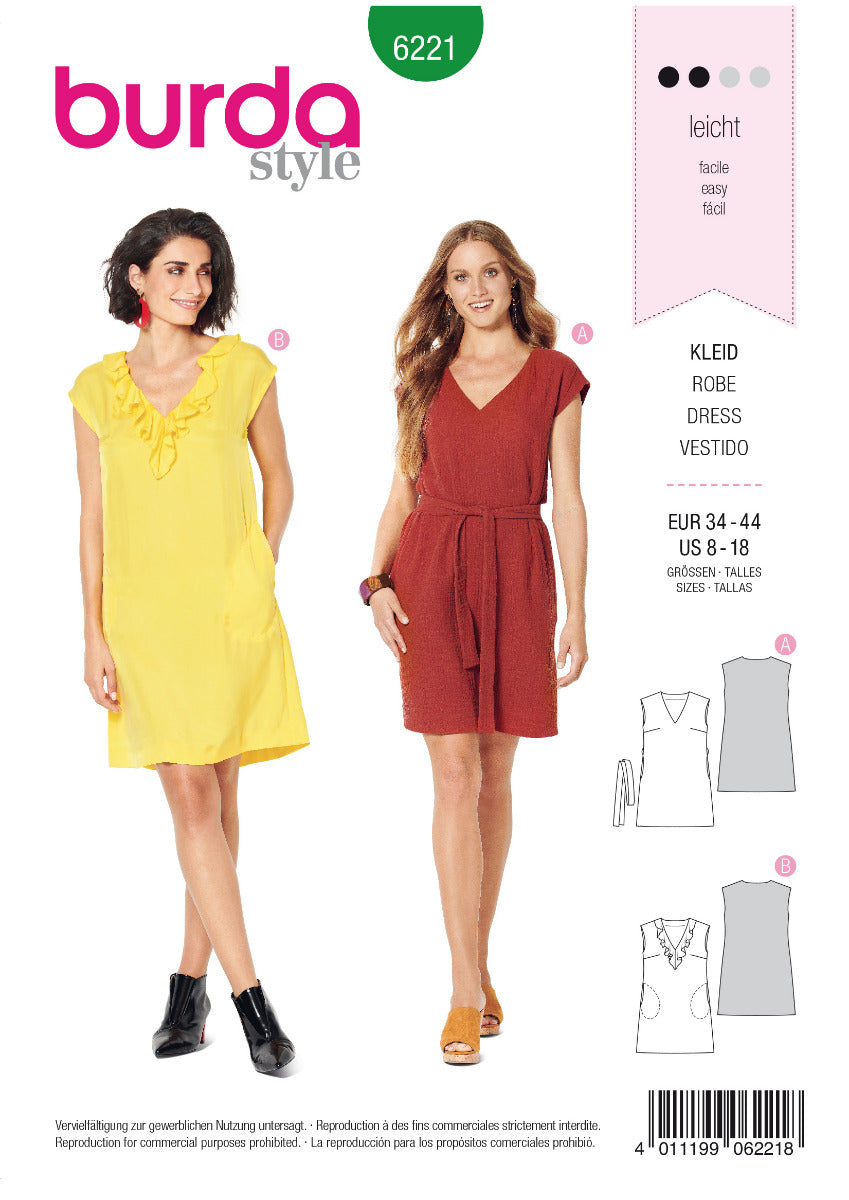 Schnittmuster Burda 6221 Kleid - Ribes y Casals