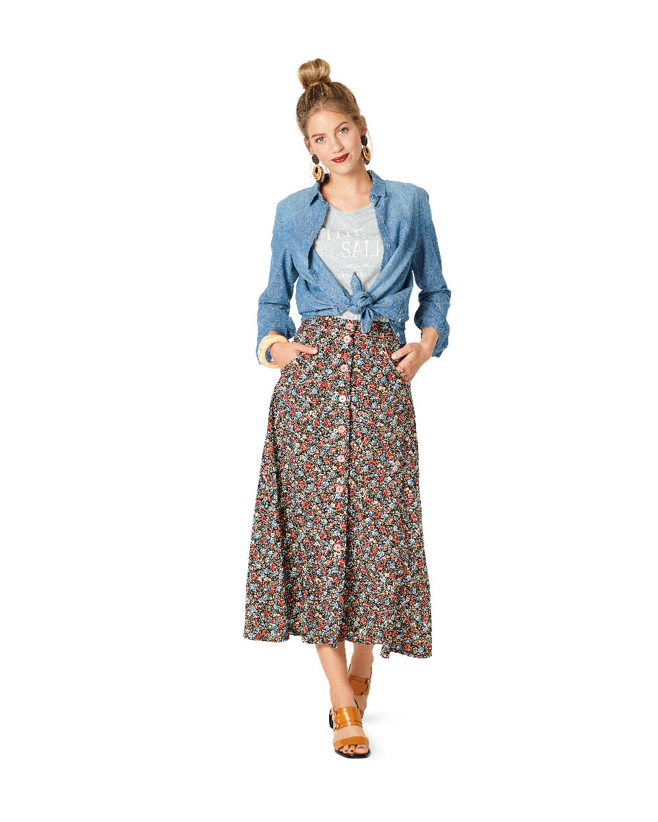 Schnittmuster Burda 6252 Rock - Ribes y Casals