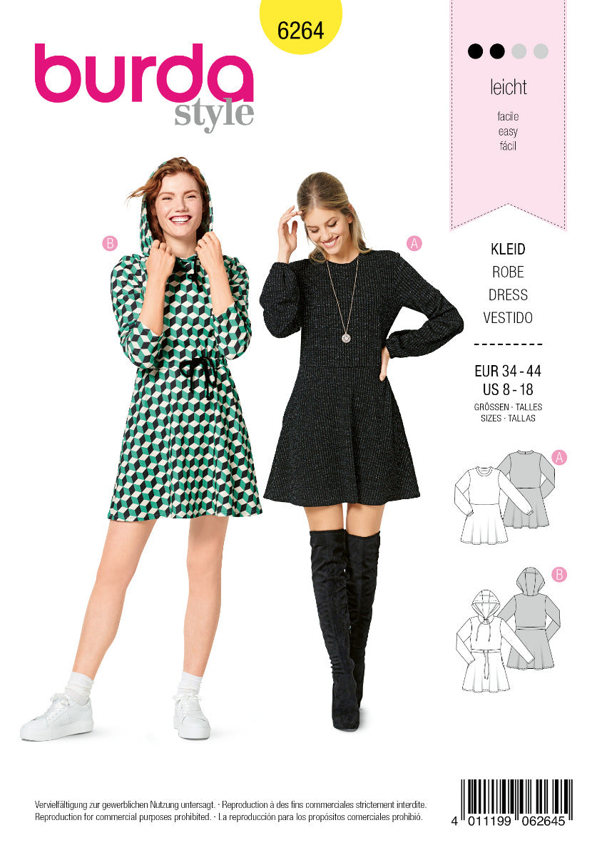 Schnittmuster Burda 6264 Kleid - Ribes y Casals