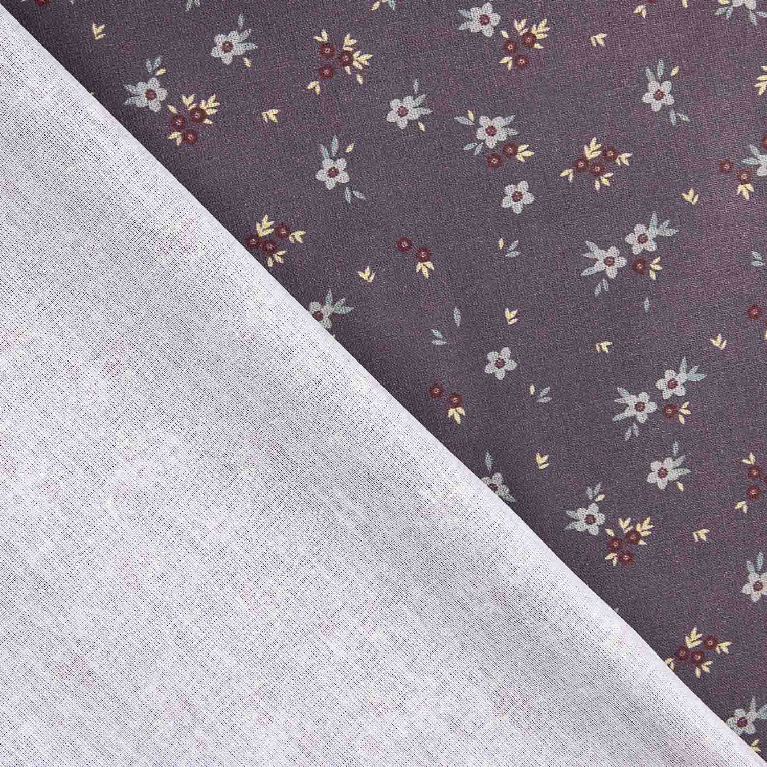 Perkal Blumendruck Lila - Ribes y Casals