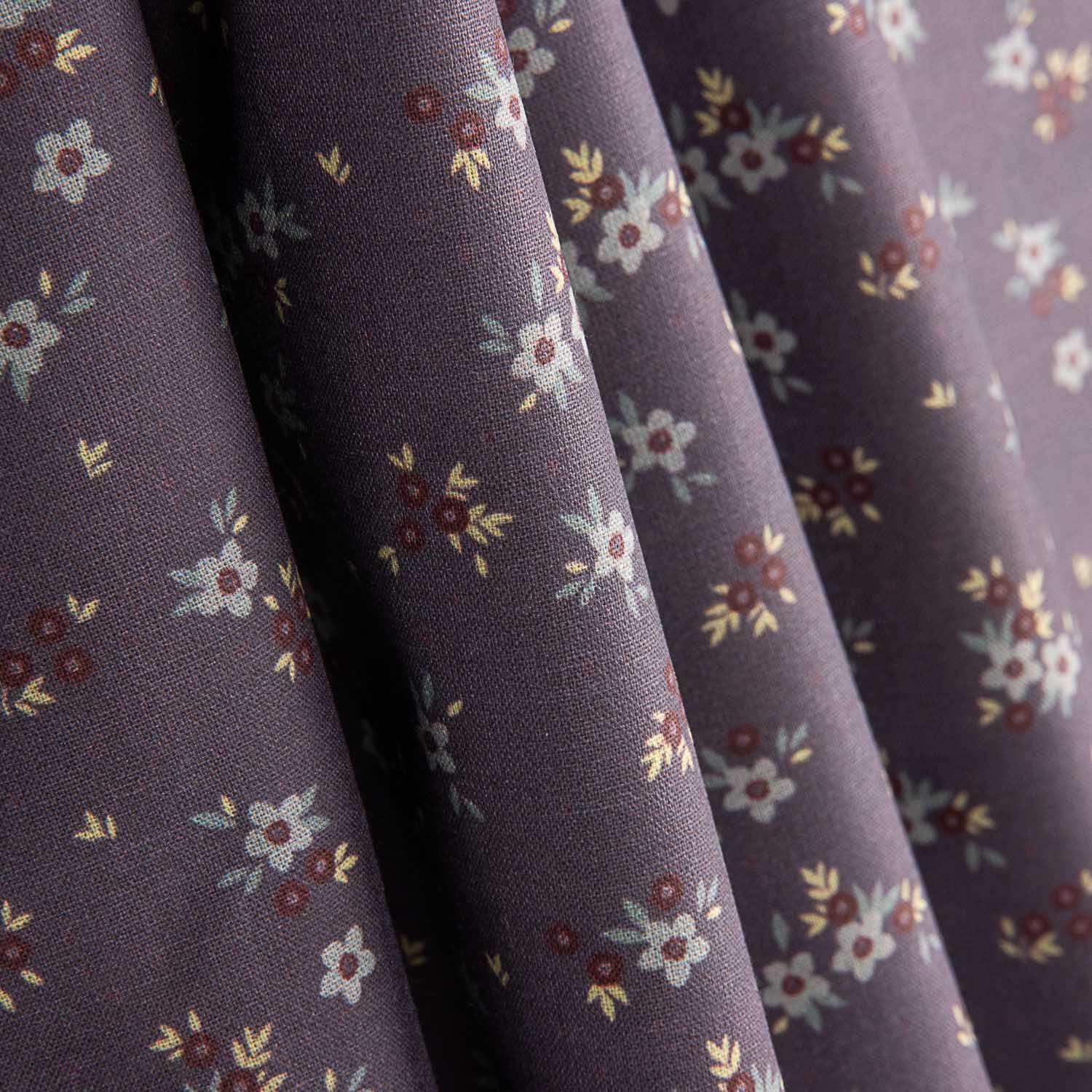 Perkal Blumendruck Lila - Ribes y Casals