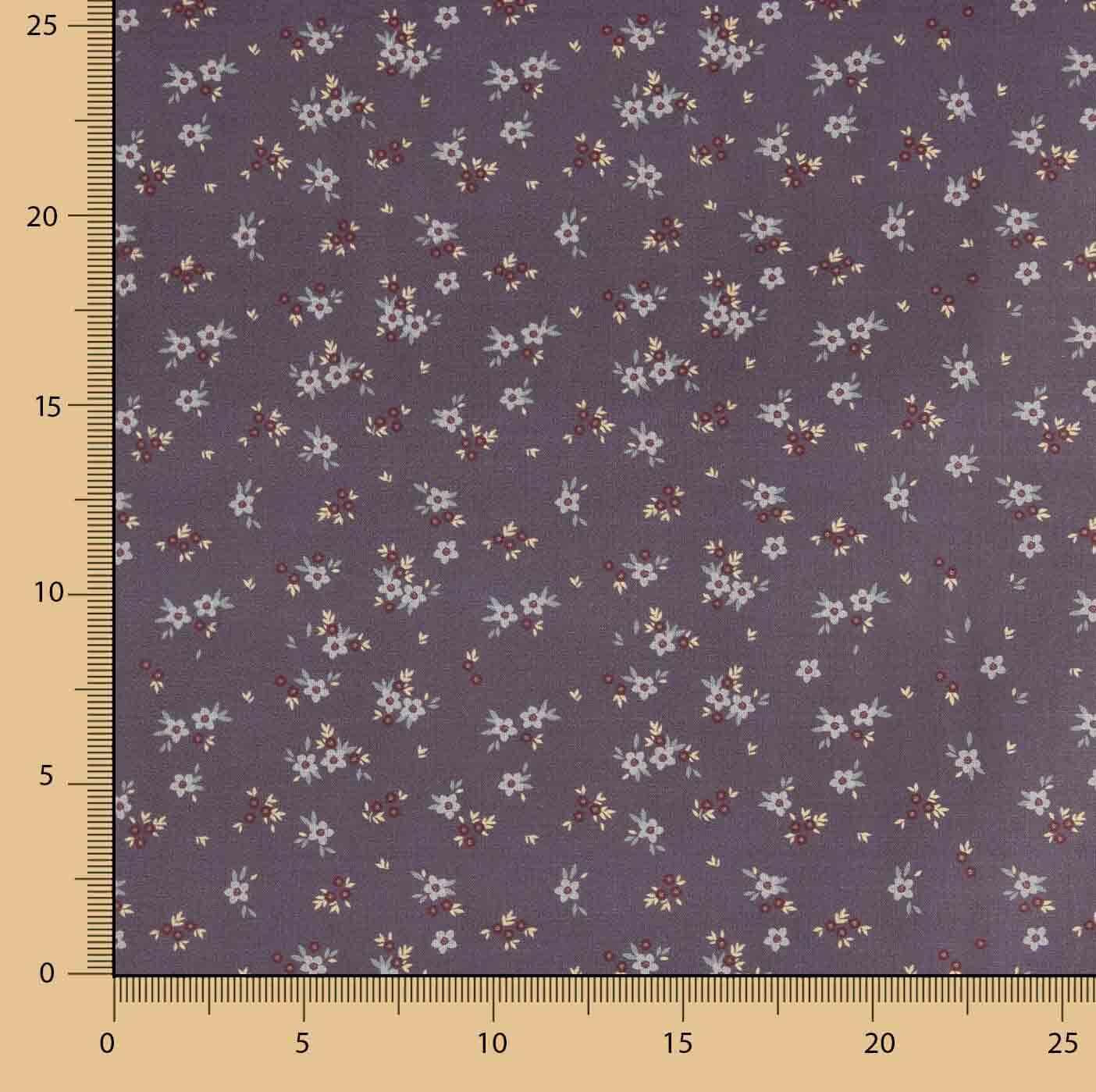 Perkal Blumendruck Lila - Ribes y Casals