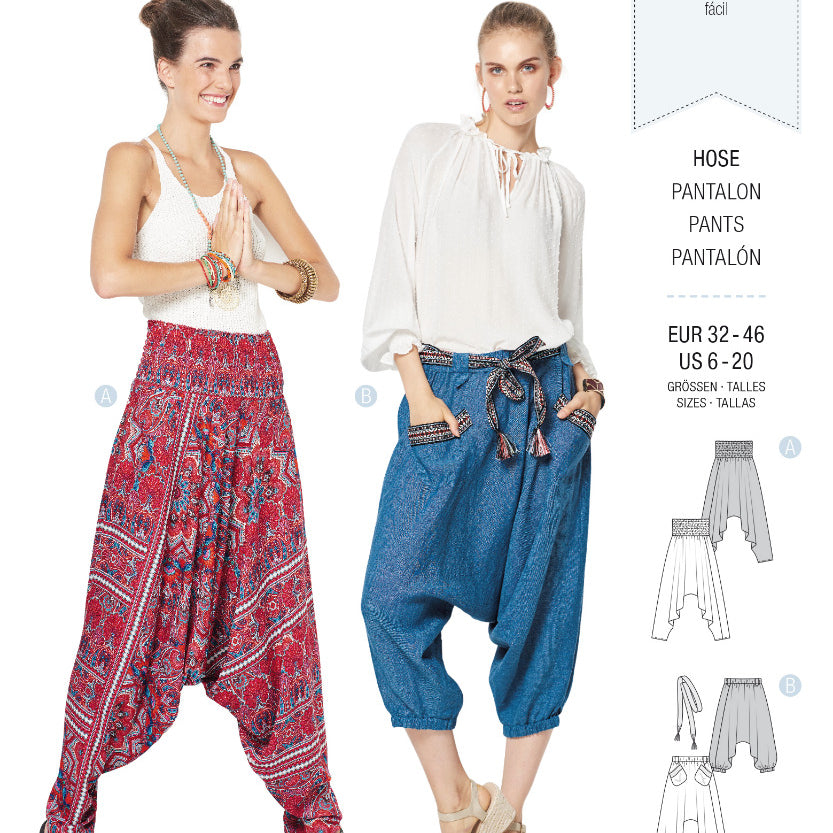 Schnittmuster Burda 6316 Hose - Ribes y Casals