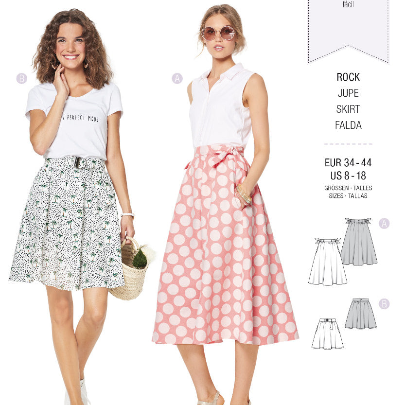 Schnittmuster Burda 6319 Rock - Ribes y Casals