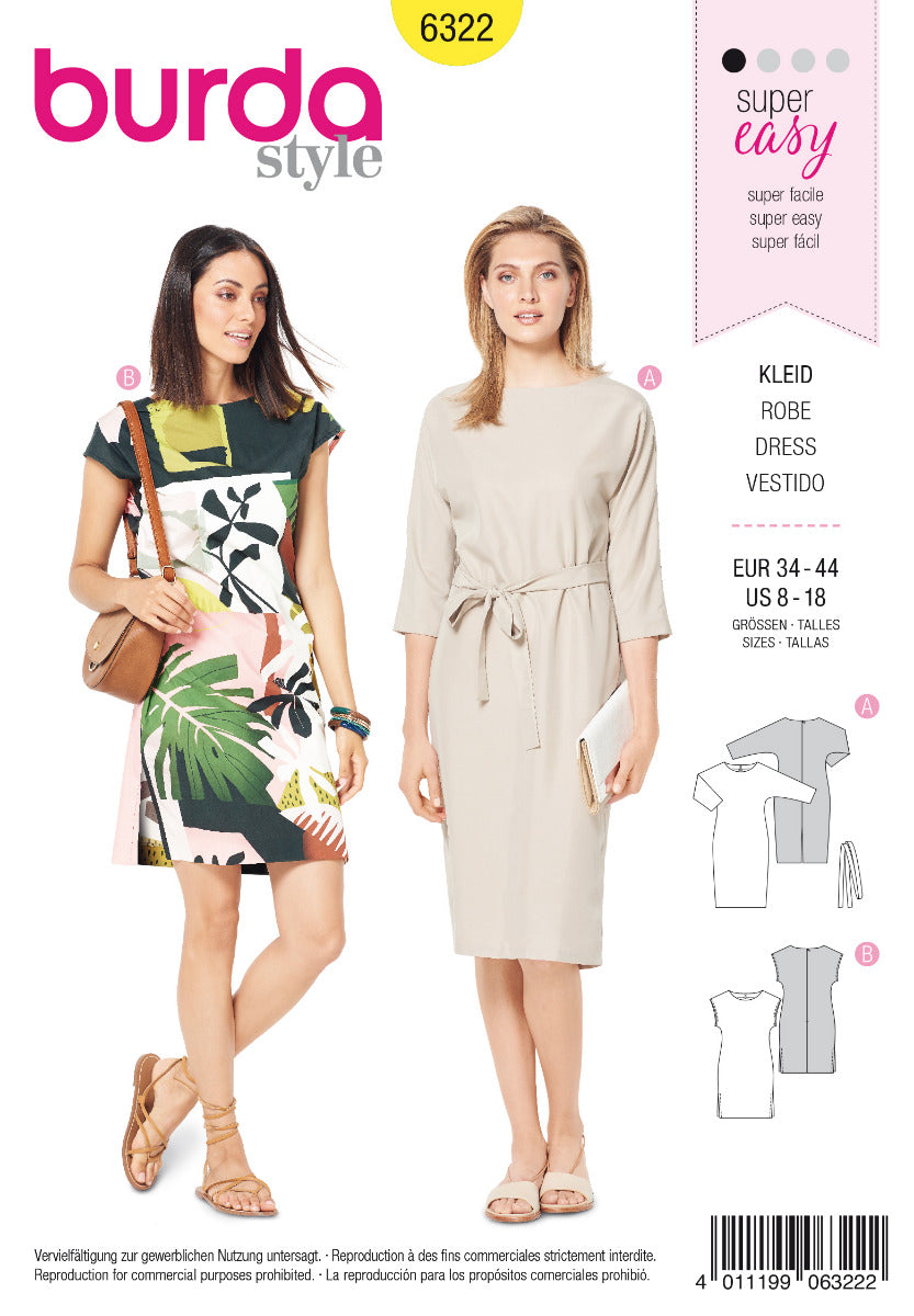 Schnittmuster Burda 6322 Kleid - Ribes y Casals
