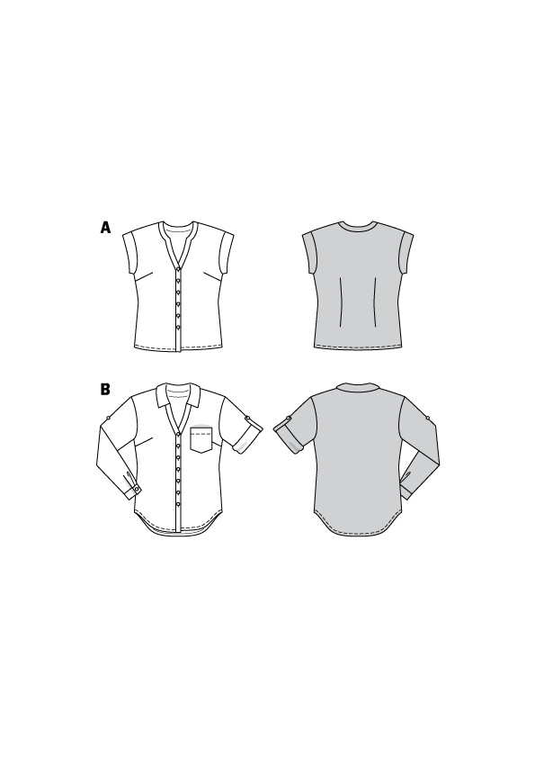 Schnittmuster Burda 6326 Bluse - Ribes y Casals