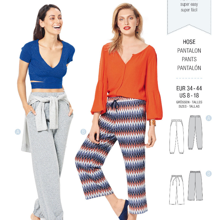 Schnittmuster Burda 6333 Hose - Ribes y Casals
